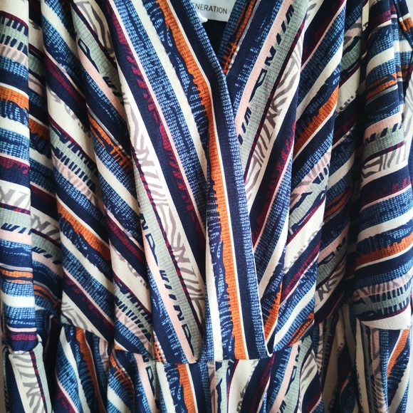 BCBGENERATION Multi-Stripe Midi Dress with Pockets - Picture 5 of 8